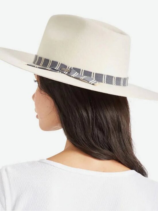 Vintage Big Brim Fedora Hat Brixton Leigh Felt Fedora  Brixton Leigh Wool Felt Wide Brim Fedora Hat - Dove